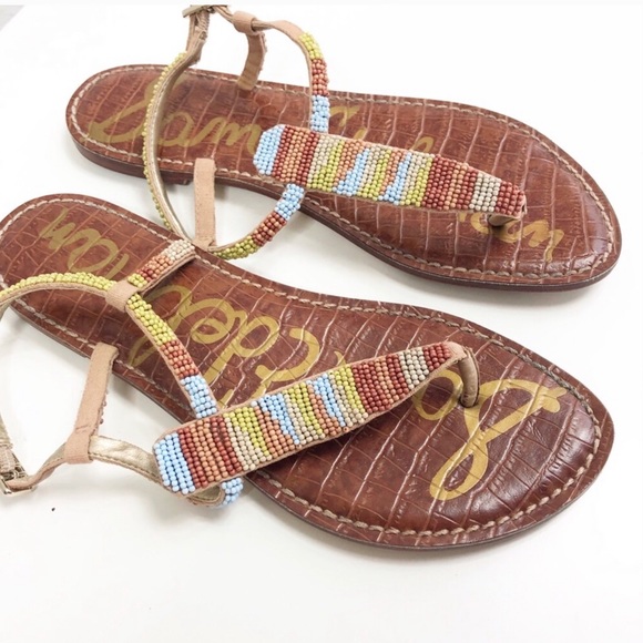 Sam Edelman | Beaded T-Strap Sandals - Picture 8 of 11